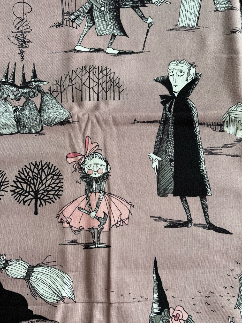 The Ghastlies Alexander Henry Fabric 2009 Mauve 1 Yard